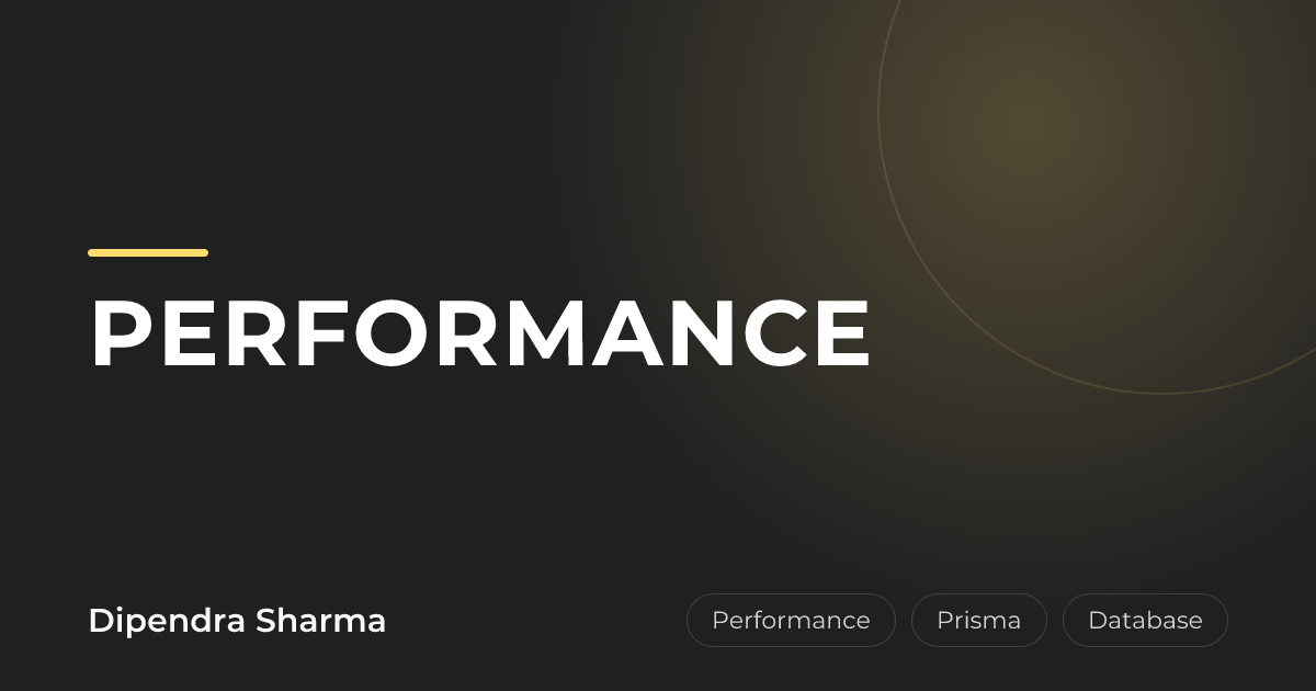 Prisma ORM Performance Guide for Node.js